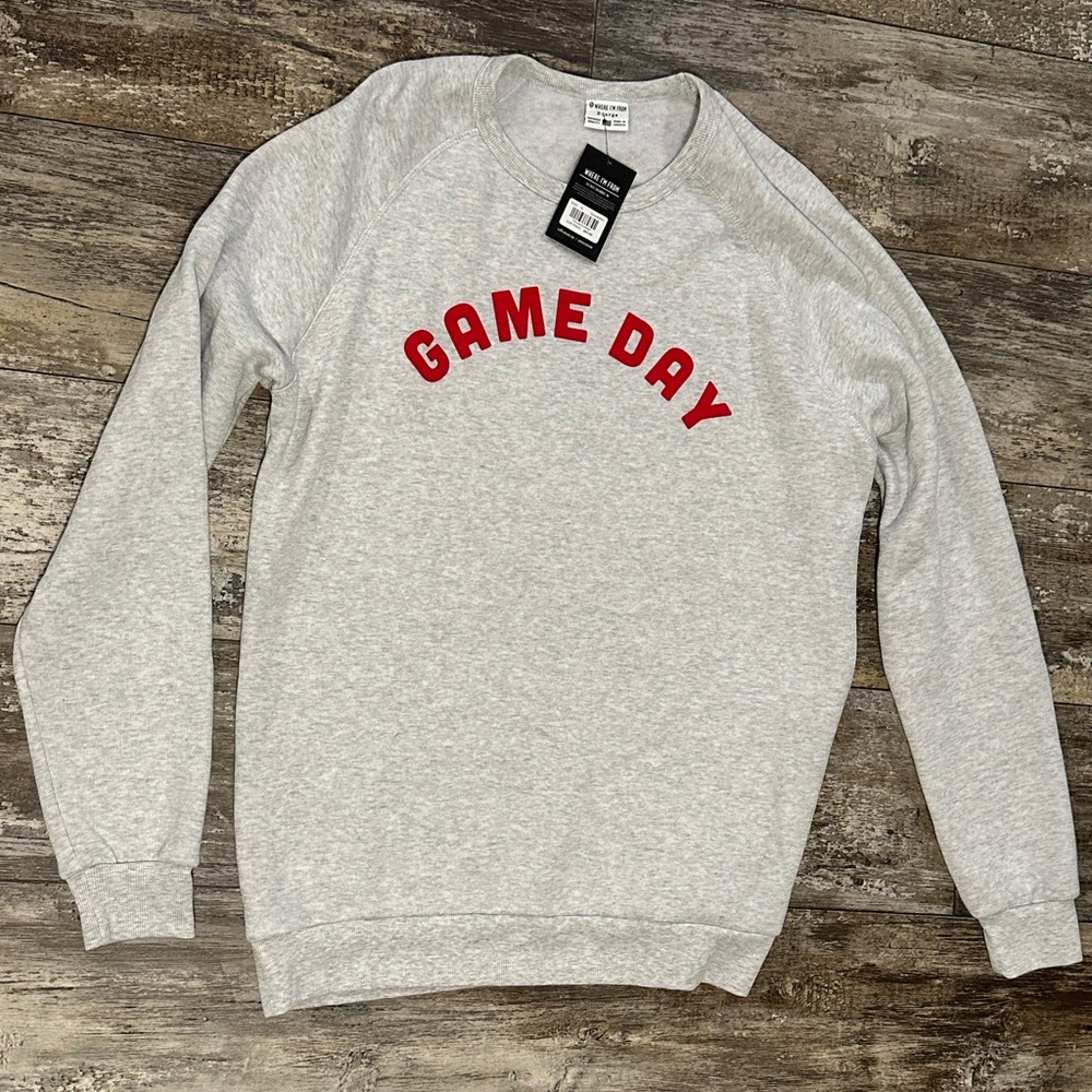 Gray 'Game Day' Unisex Sweater - NEW